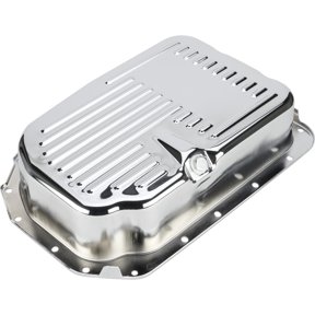 Speedway Motors Chevy GM 4L80E Transmission Pan, 4 Inch Deep Chrome Steel, 3/16 Inch Thick Wall Construction for Added Strength and Increased Fluid Capacity for Improved Cooling