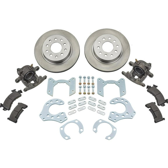Speedway Motors Complete Rear-End Bolt-On Disc Brake Kit Conversion, Universal Kit Fits Ford 8 or 9 Inch, Complete Kit for Easy Installation to Increase Stopping Power
