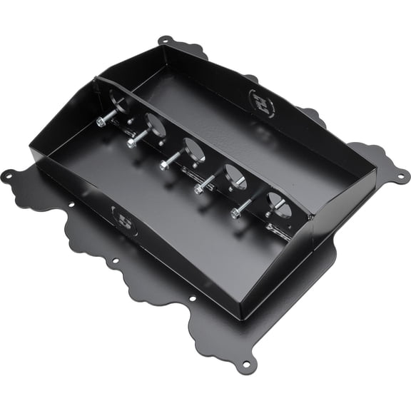 Speedway Motors Engine Valley Cover Lift Plate Compatible with BlockDock Ford Coyote 5.0, Fits Gen 13 Coyote, Roadrunner, Voodoo, and Predator Engines, Satin Black Finish