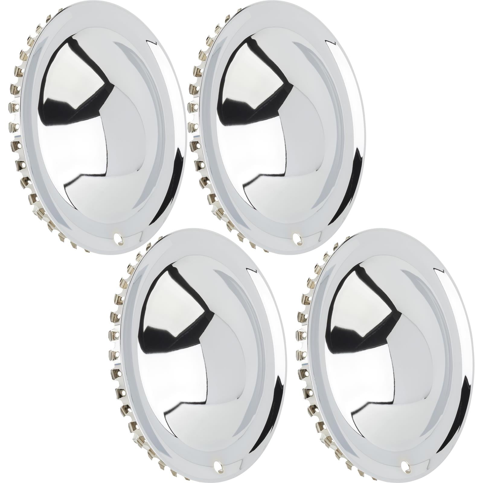 Speedway Motors Full Moon Style 15 Inch Wheel Covers, Chrome Plated