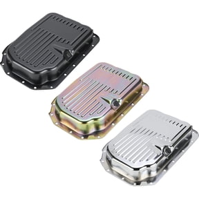 Speedway Motors GM 4L80E Transmission Pan, 2.75 Inch Depth Black Steel Design, Fits Chevy and GM 4L80, 4L80E, 4L85E Transmissions, Durable Replacement Pan