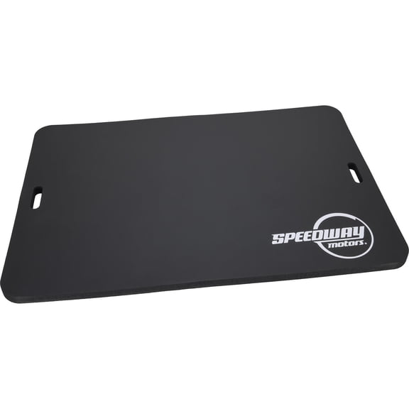 Speedway Motors Large Foam Work Mat and Kneeling Pad for Garage or Racing Pits, 46 x 30 x 1 Inch Thick Comfortable Mechanic Pad with Dual Carry Handles for Under-Vehicle Service
