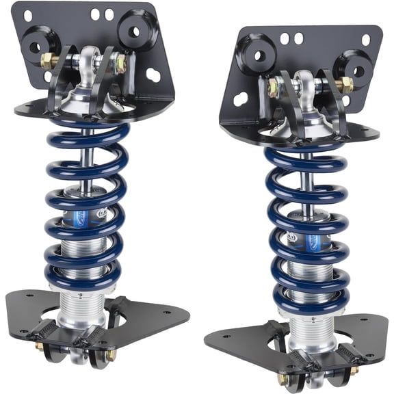 Speedway Motors LevelSet 63-87 Chevy C10 Coilover Conversion Kit with AFCO Shocks and Eibach Springs, Bolt-In Front Suspension Upgrade, Heavy Gauge Steel Brackets, 1000 lb Spring Rate