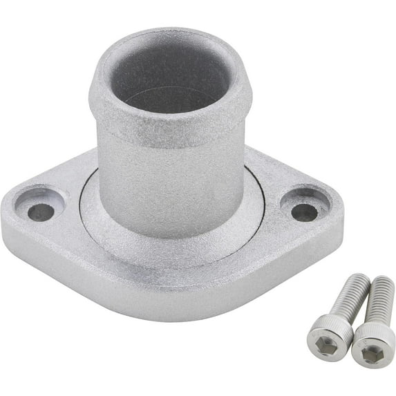 Speedway Motors Mopar Gen III Hemi Thermostat Housing Water Neck, Fits 1-3/4" Radiator Hoses, Adjustable Aluminum Neck, Includes Bolts, Black Raw Polished Finish
