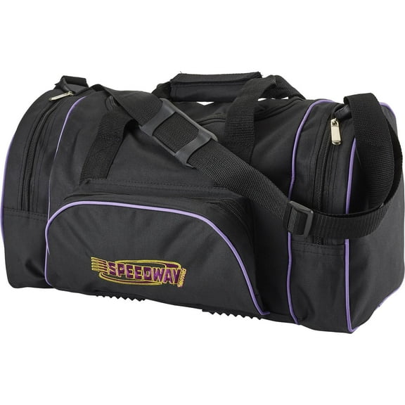 Speedway Motors Nylon Small Pit Bag - Durable 600 Denier with Embroidered Logo, Detachable Padded Shoulder Straps, Quick-Release Buckles, Easy-Grip Handles, Zippered Pockets, 17" x 9" x 10"