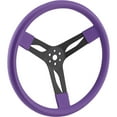 thumbnail image 1 of Speedway Motors Purple 3 Spoke Cushion Grip Steering Wheel 15 Inch Diameter with 2.75 Inch Dish Steel Frame Fits 3 Bolt Quick Release Hubs Universal Fit, 1 of 7