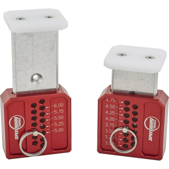 Speedway Motors Pro Adjustable Set Up Blocks, 3 to 6 Inch Range with 1/8 Inch Increments, Magnetic Base Design for Sprint Car, Midget and Micro Applications