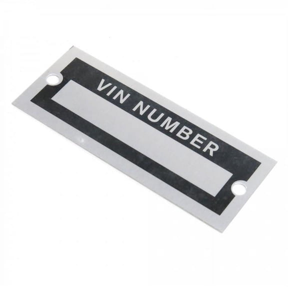 Speedway Motors Reproduction Vin Number Plate, 1 X 2.5 Inch