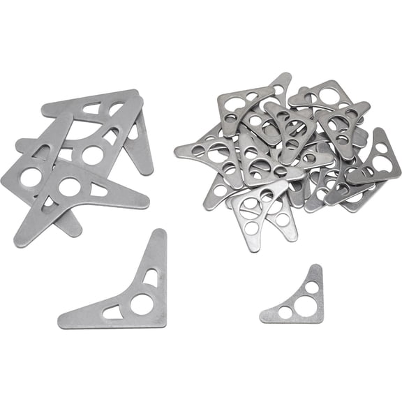 Speedway Motors Roll Cage Chassis Bar Steel Weld Gusset Plates with Holes, Includes 25 Medium .105 Thick 1-3/4 x 1-3/4 Gussets and 5 Large .125 Thick 3 x 4 Gussets