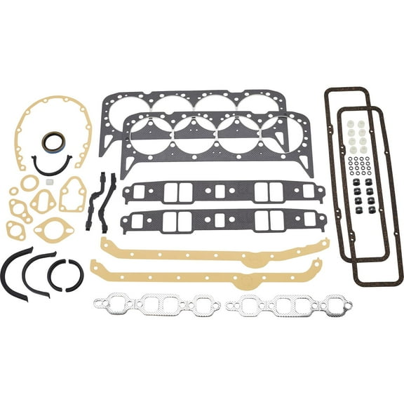 Speedway Motors Small Block Chevy Overhaul Gasket Set - Composite Head Gaskets, Intake, Water Pump, Valve Cover, Oil Pan, Rear Main Seal, '67-'85 Fits select: 1988-1999 CHEVROLET GMT-400