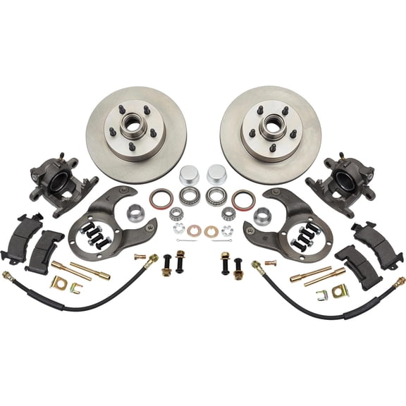Speedway Motors Spindle Front Disc Brake Conversion Kit compatible with 1937-1948 Ford, Passenger Car and Pickup