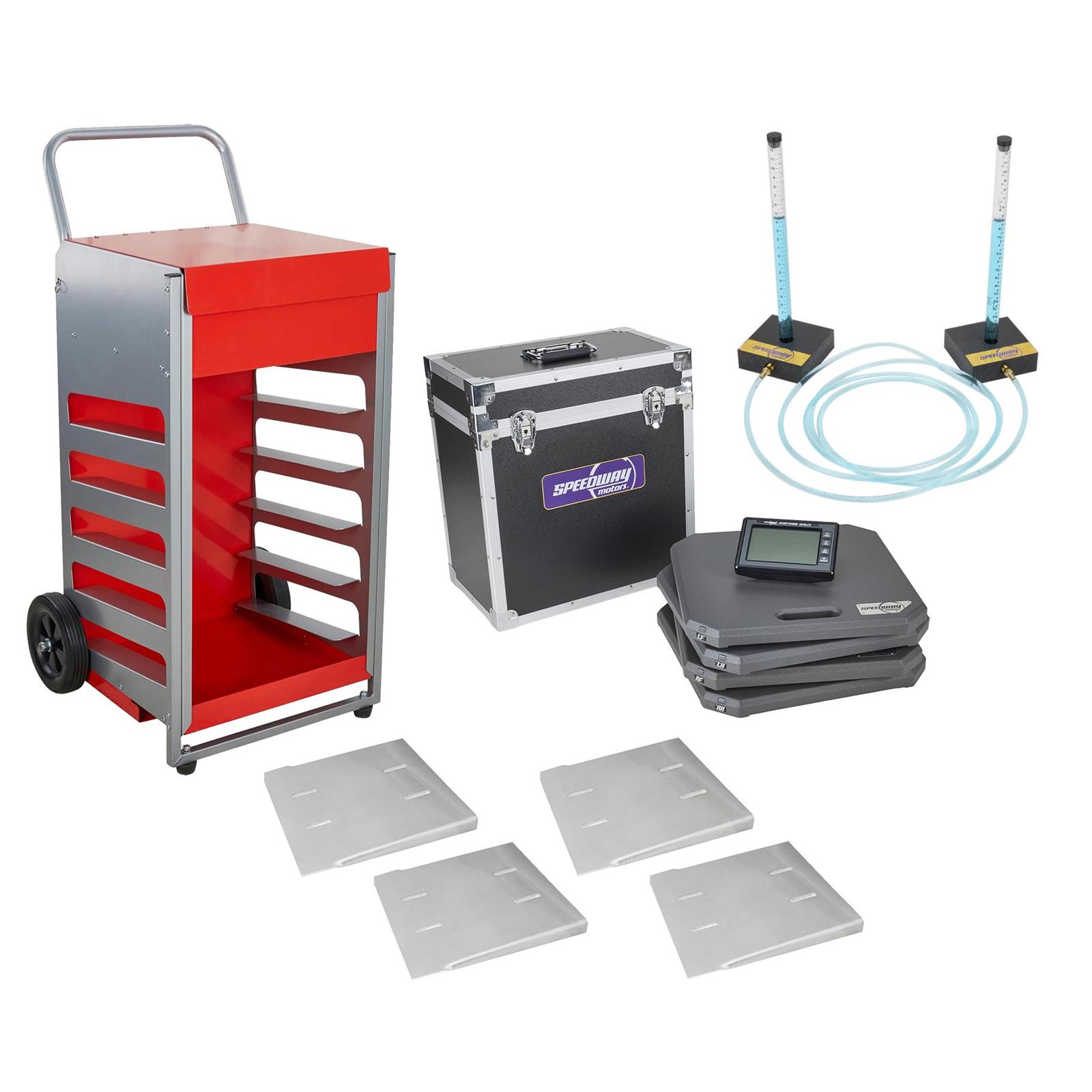 Speedway Motors Sportsman Wireless Race Car Scales with Case, Ramps ...