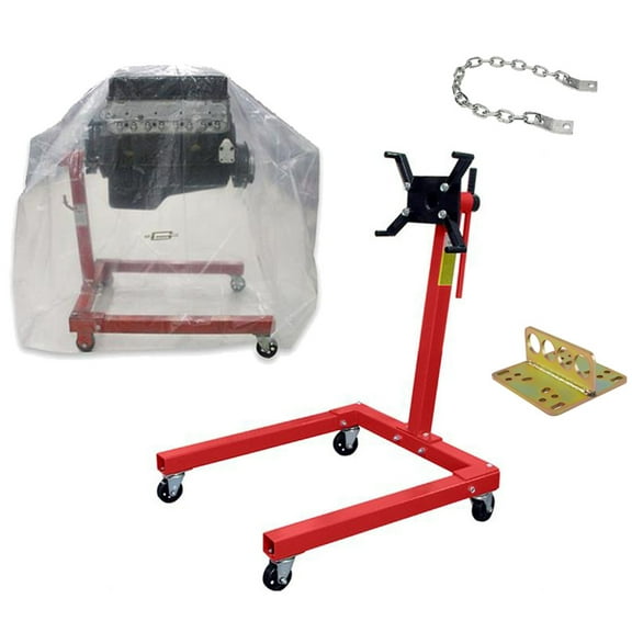 Speedway Motors Steel Rotating Engine Storage Stand Kit, Includes Engine Stand, Engine Storage Bag, Engine Lift Plate and Engine Lift Chain, 1,500 LB Capacity, 360 Degree Rotation