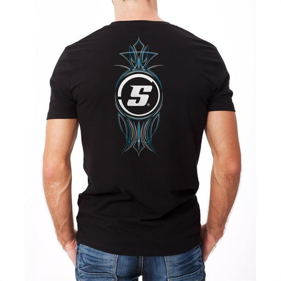 Speedway Pinstripe T-Shirt, Black, Medium