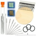 thumbnail image 1 of Speedweve Darning Loom Weaving Loom for Beginners Kids Adults, 10 Knitting Needles Mini Loom for Mending, 28 Hooks Speedweve Type Weave Tool Knit Patch Kit, Handmade DIY Craft for Jeans Socks Clothes, 1 of 9