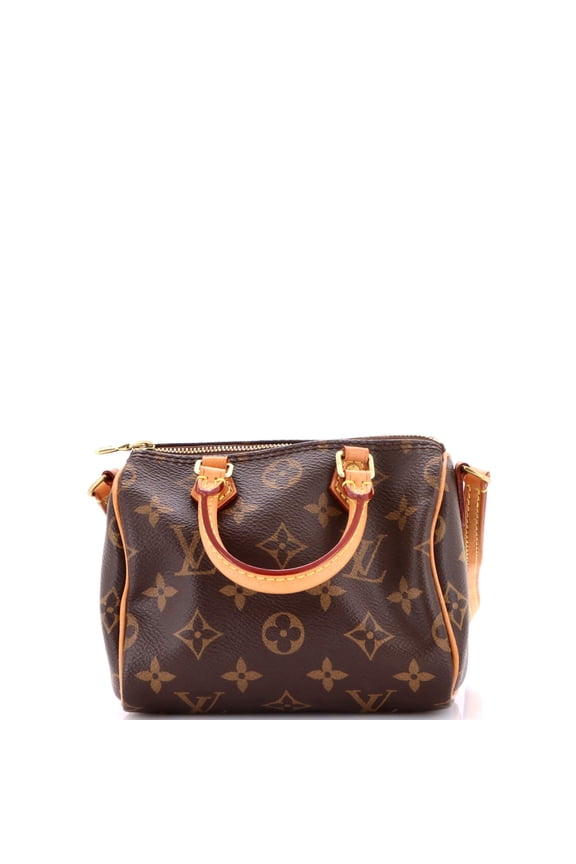 Pre-Owned Speedy Bandouliere Bag Monogram Canvas Nano By Rebag