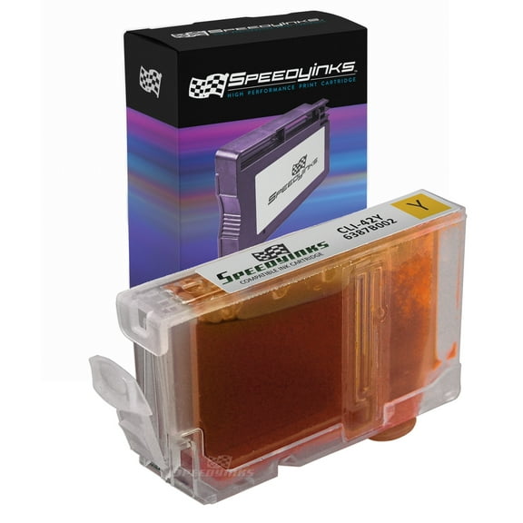 Speedy Compatible Cartridge Replacement for Canon 6387B002 CLI-42Y / CLI-42 (Yellow)
