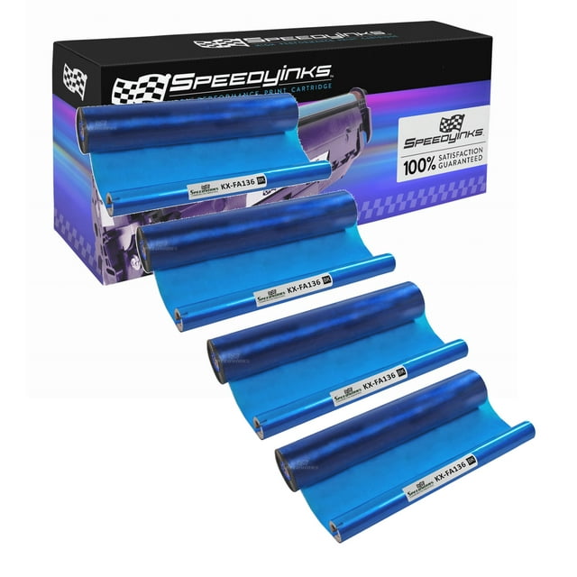 Speedy - Compatible Panasonic KX-FA136 Black Fax Refill Roll (4-Pack)