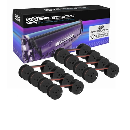 Speedy Compatible Printer Ribbon Cartridge Replacement for Data Supply R3027 (Black/Red, 8-Pack)