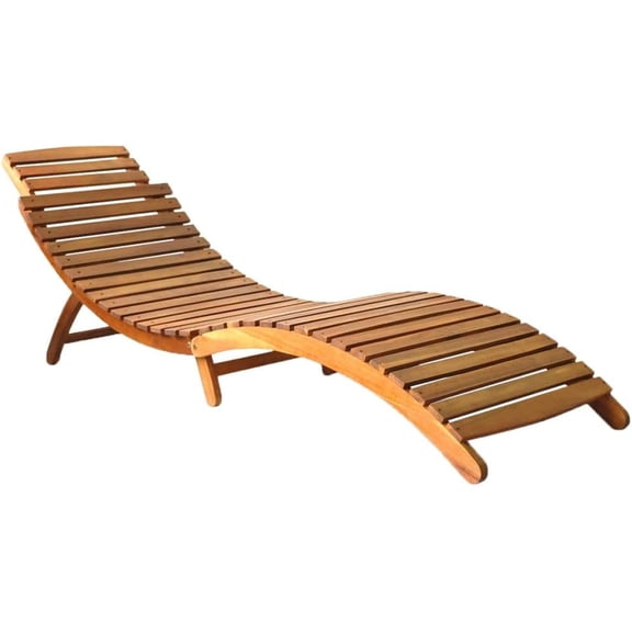 (Speedy Deliveries) Outdoor Chaise Lounge in Weatherproof Acacia Wood for Patio, Pool or Spa | Sunbathing Lounger Chair | Folding Sun Lounger in Solid Teak or Acacia Wood