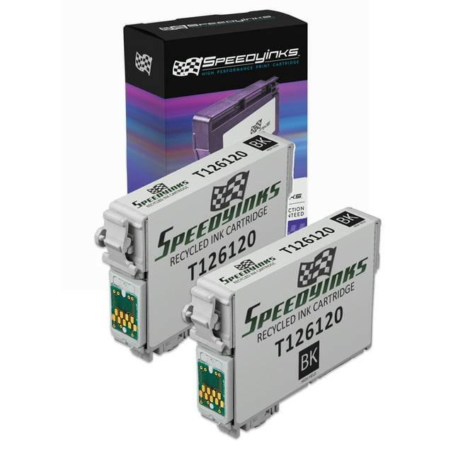 Speedy Inks - 2PK Remanufactured Replacement for Epson T126 T1261 T126120 High Capacity Black Pigment Based Ink Cartridge for use in Stylus NX330, Stylus NX430, WorkForce WF-3520