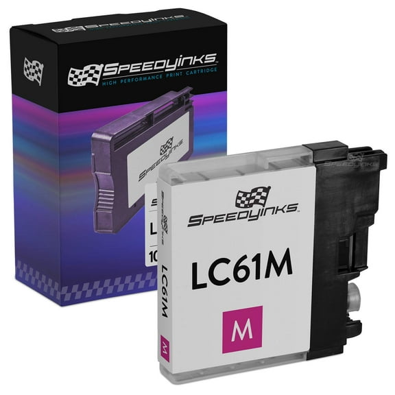 Speedy Inks Compatible Ink Cartridge Replacement for Brother LC61M (Magenta) Compatible with Brother DCP Series DCP-165c MFC Multi-Function MFC-250C