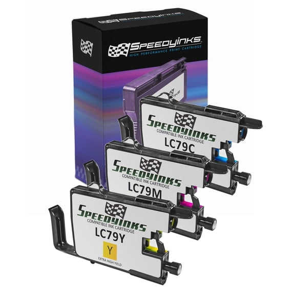 Speedy Inks Compatible Ink Cartridge Replacements for Brother LC79 Extra High Yield (Cyan, Magenta, Yellow, 3-Pack)