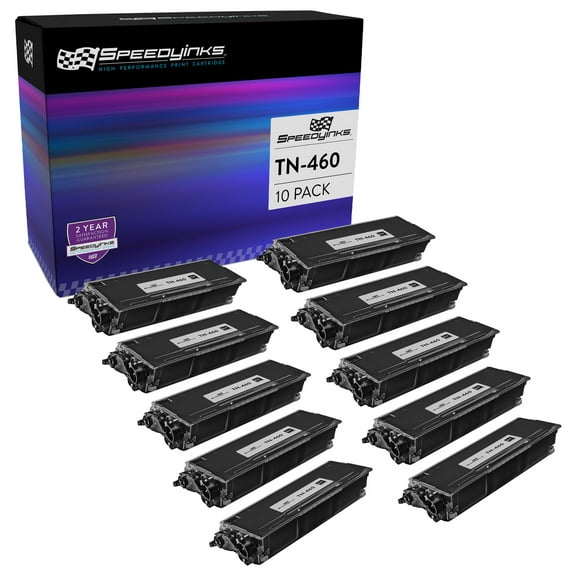 Speedy Inks Compatible Toner Cartridge Replacement for Brother TN460 High-Yield (Black, 10-Pack)