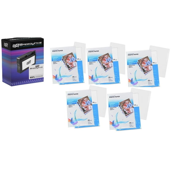 Speedy Inks Premium Glossy Acid-Free Inkjet Photo Paper, 4 x 6", 100 Sheets, 100 Count, 100 Pack
