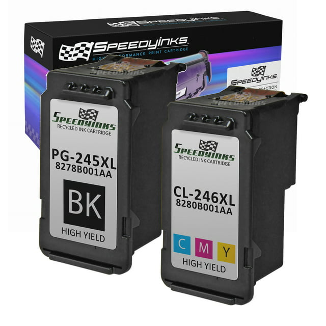 Speedy Inks - Remanufactured Canon PG-245XL / CL-246XL Set of 2 (1 Black 1 Color for use in Canon PIXMA TR4500 / TR4522 / PIXMA MG2420, Canon PIXMA MG2520, Canon Pixma iP2820, Canon Pixma MG2924