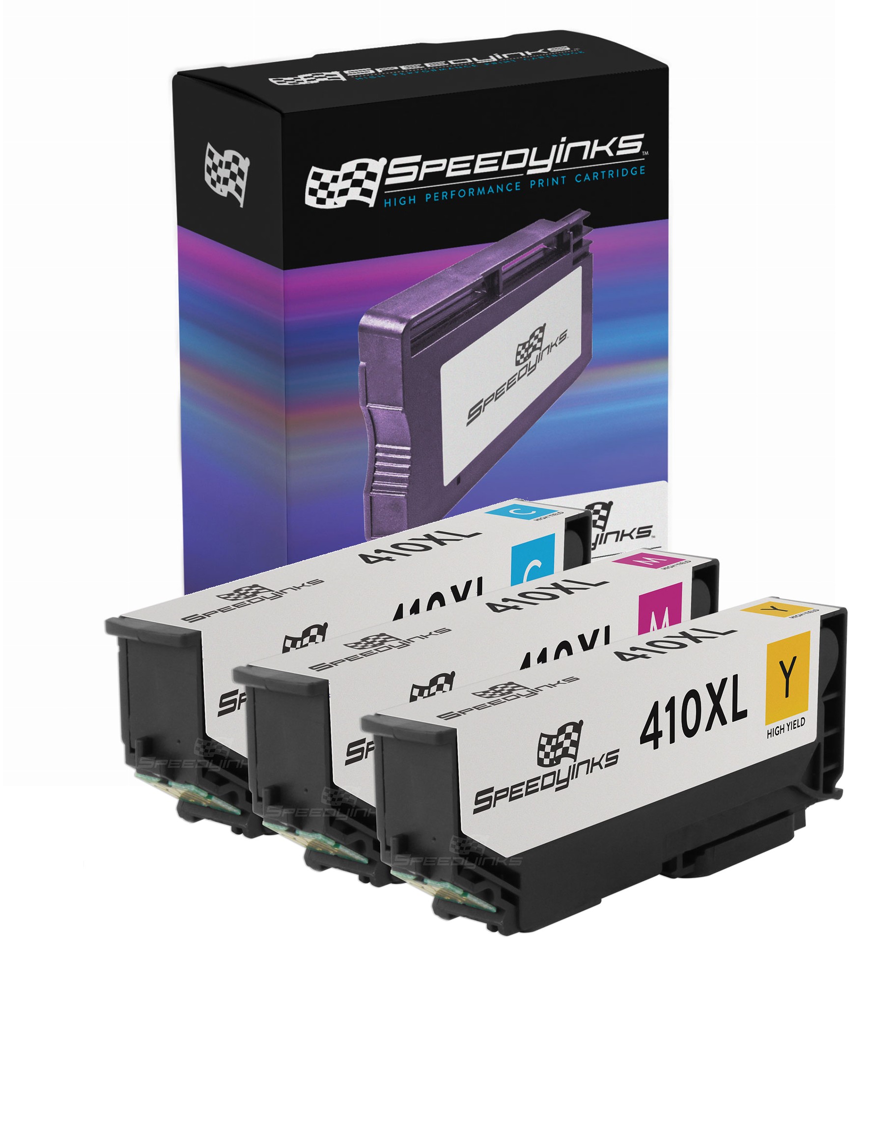 Speedy Inks Remanufactured Epson 410xl Set Of 3 High Yield Ink Cartridges Cyan Magenta 3585