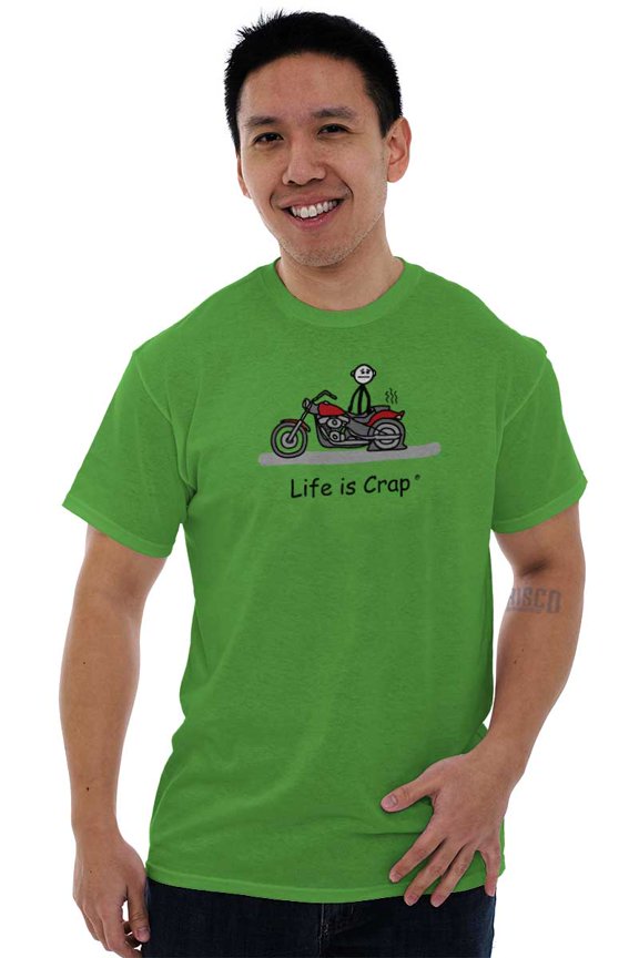 Speedy Motorcycle Flat Tire Biker Men's Graphic T Shirt Tees Brisco Brands M