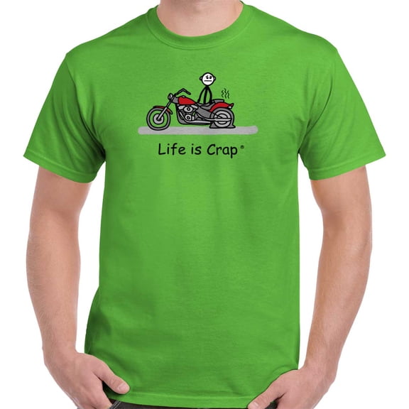 Speedy Motorcycle Flat Tire Biker Men's Graphic T Shirt Tees Brisco Brands S