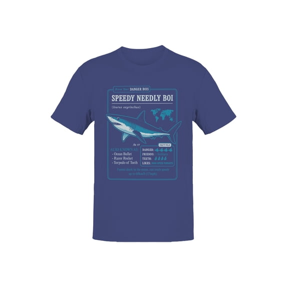 Speedy Needly Boi Shark Facts Men's T-shirt