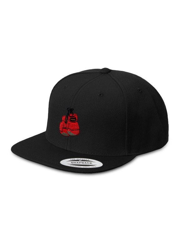 Snapback Acrylic Hats for Men & Women Boxing Gloves Olympics Sports Event Flat Bill Baseball Cap Black