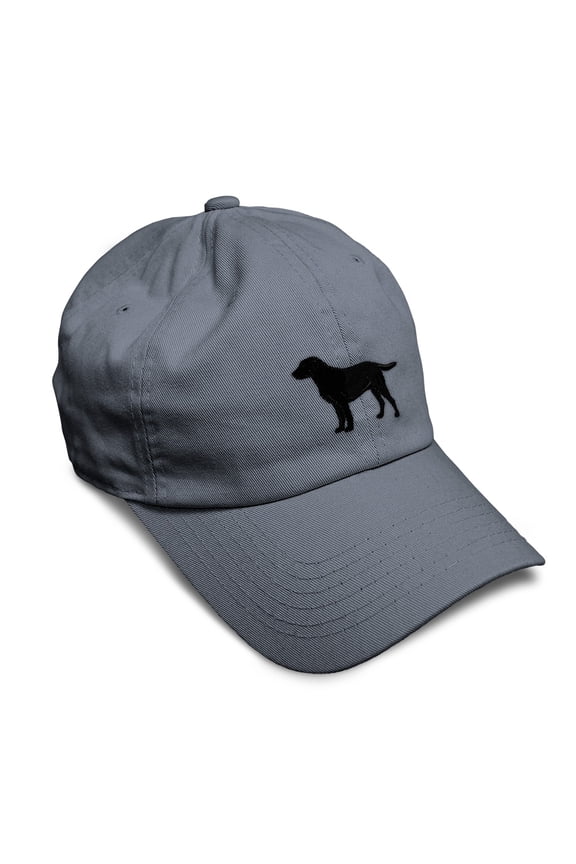 Soft Baseball Cap Black Labrador Retriever Lab Embroidery Dogs Gun Dog Twill Cotton Breed Dad Hats for Men & Women Dark Grey Design Only