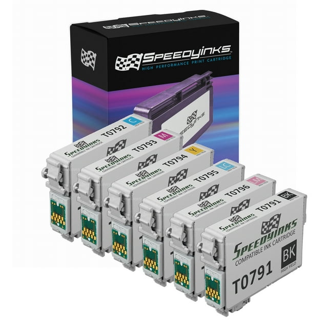 Speedy Remanufactured Cartridge Replacement for Epson 79 High Yield (1 Black, 1 Cyan, 1 Magenta, 1 Yellow, 1 Light Cyan, 1 Light Magenta, 6-Pack)