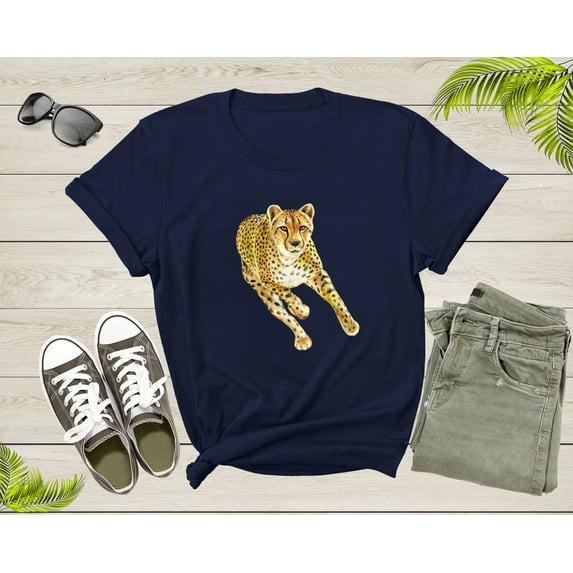 Speedy Running Cheetah Wild Cat Animal Hunting for Prey T-Shirt Cool Cheetah Cat Lover Gift T Shirt for Men Women Kids Boys Girls Tshirt