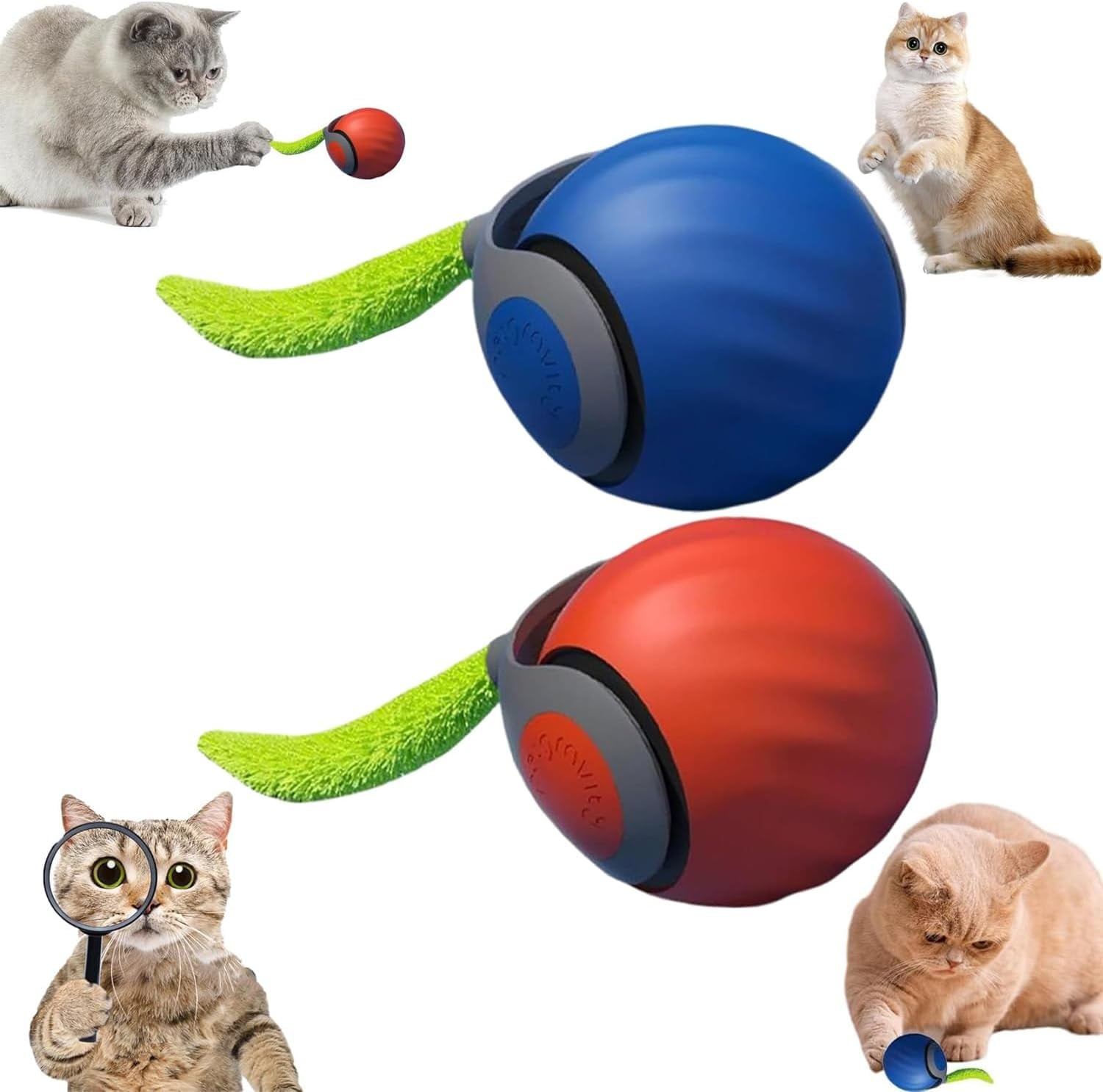 Power Ball 2.0 Katzen Spielzeug - Intelligenter Rotationsball Mit Bewegungssensor