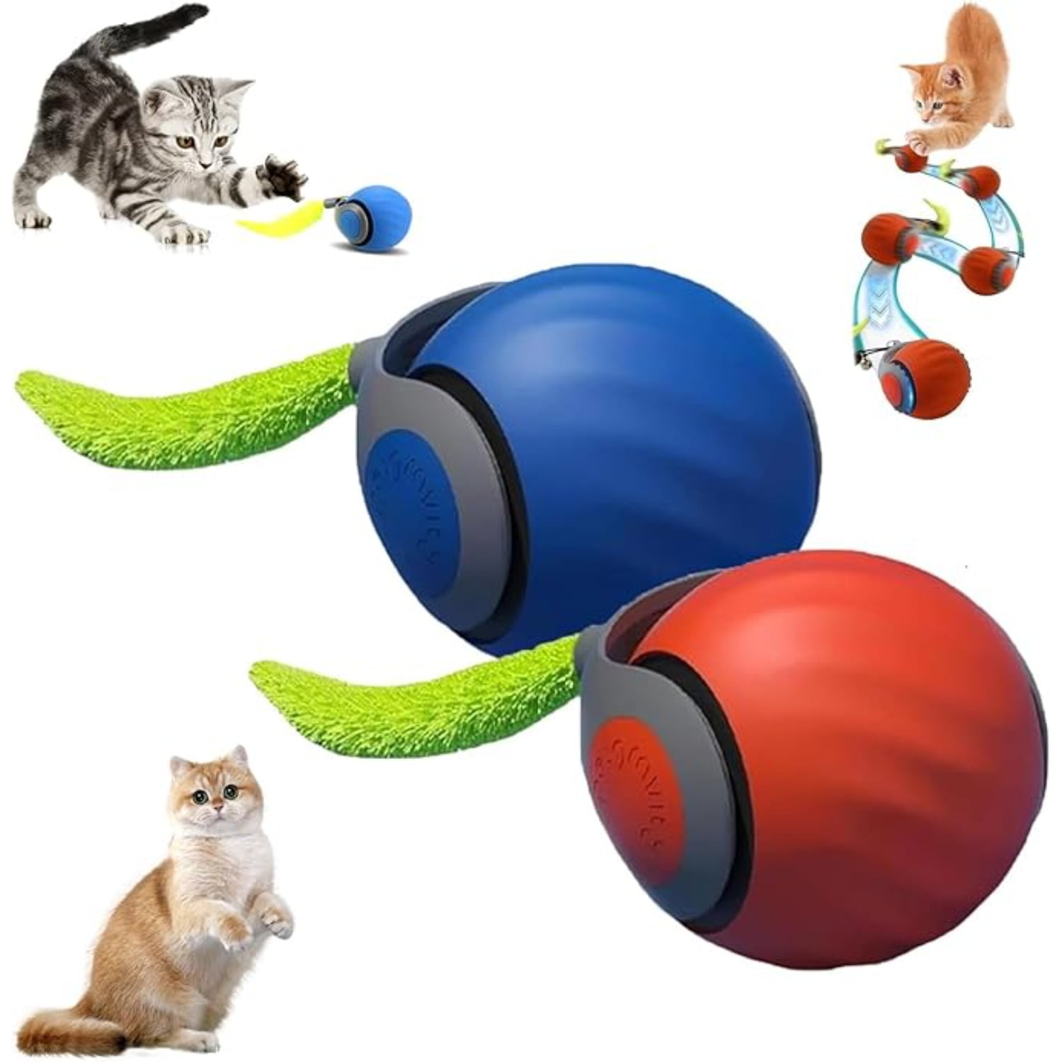 Milgeol Turbo Tail 3.0, Teazys Cat Toy Turbo Tail, Smart Remote Control