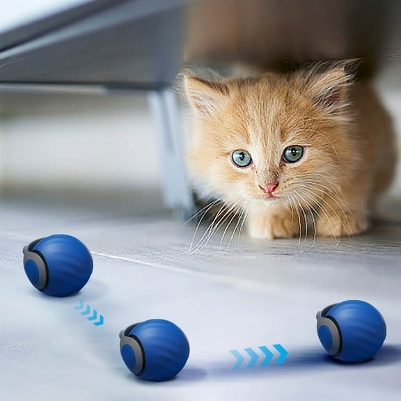 Speedy Tail 2.0, Speedy Tail 2.0 Cat Toy, Automatic Moving Cat Toy Ball, Rechargeable Interactive Smart Cat Toys Ball with Tail(Blue)