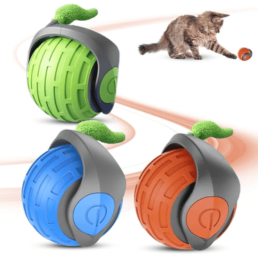 Speedy Tail 2.0, Speedy Tail Cat Toy, Interactive Cat Ball Toy, Automatic Moving Cat Toy Ball, USB Rechargeable Smart Cat Toys Ball, Two Speed Adjustment, with Replacement Tail