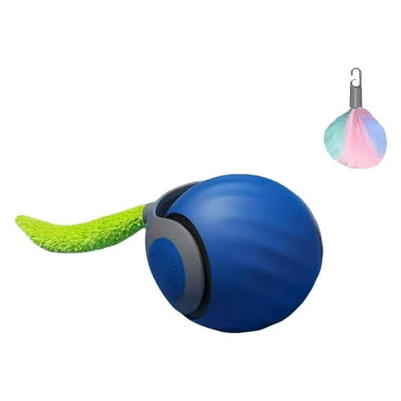 Speedy Tail Cat Toy 2.0 – USB Rechargeable Smart Moving Cat Toy Ball for Indoor Cats, Two Speed Adjustment & Replacement Tail