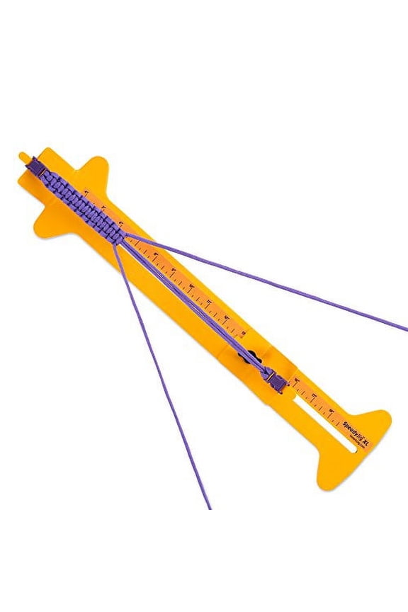 XL Paracord Bracelet Kit & Jig | Adjustable Frame | Craft 4” to 18” Survival Bracelets, Jewelry, Keychains | Craft Idea for Adults & Children | Includes Cords & Buckles | USA Made