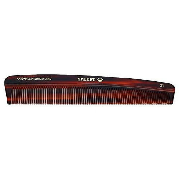 Speert #21 Acetate Tortoise Hairdressing Comb Men Women Thick Thin Curly Straight Hair Slick Styling Handmade in Switzerland
