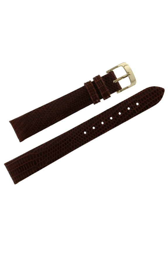 14mm Ladies Tan Brown Genuine Lizard Watch Strap