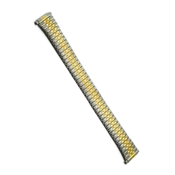 Speidel Stainless Steel Two Tone Tapered Twist O Flex Expansion Wristwatch Bands, 18mm-22mm