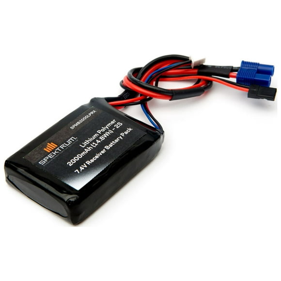 Spektrum 7.4V 2000Mah 2S Lipo Receiver Battery: Universal Receiver, Ec3, Spmb2000Lprx SPMB2000LPRX