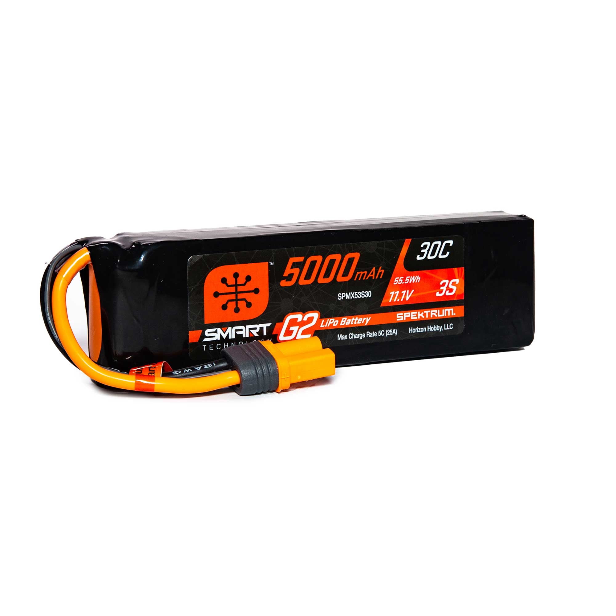Spektrum Accessories 5000mAh 3S 11.1V Smart G2 LiPo 30C IC5 SPMX53S30 Car Batteries & Accessories