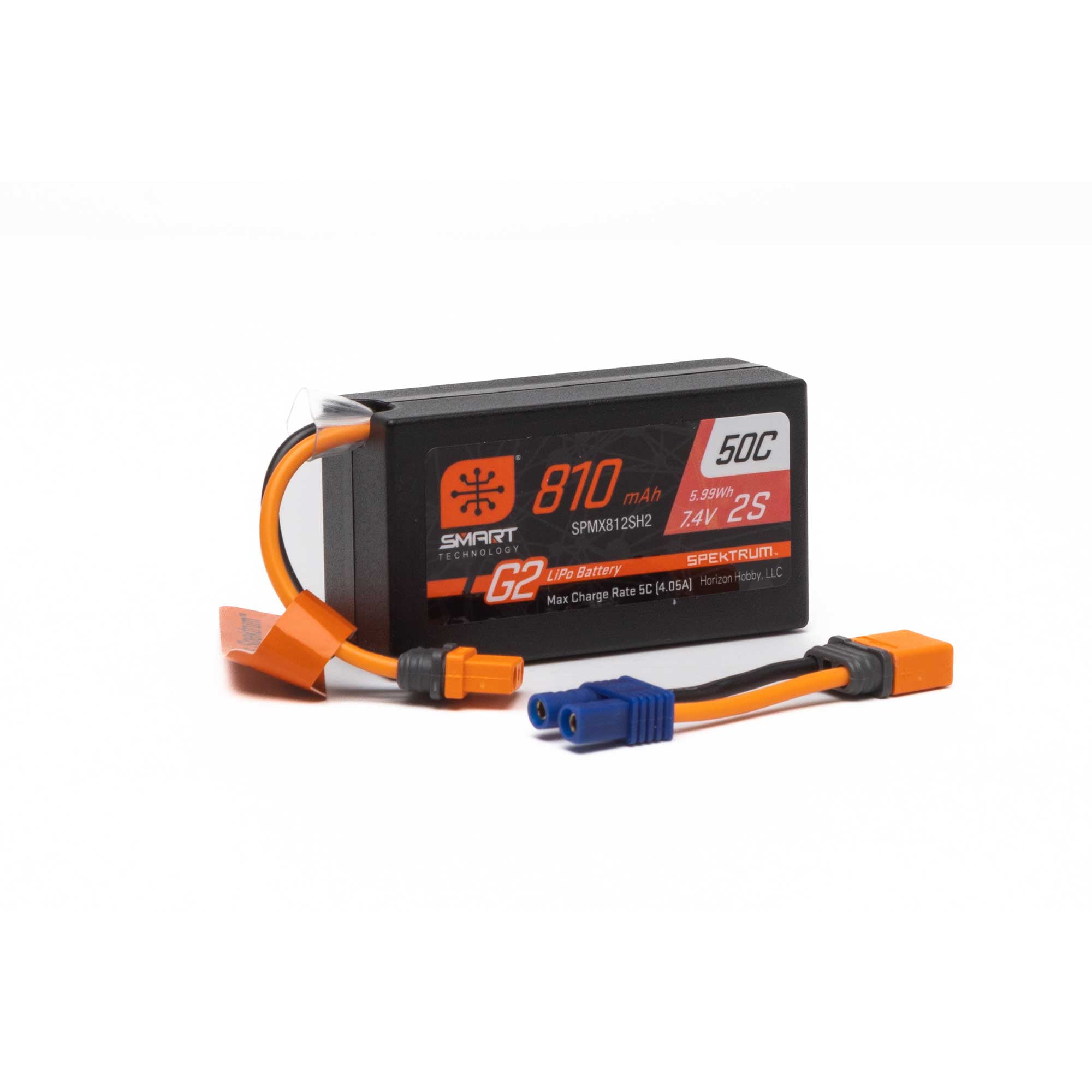 Spektrum Accessories G2 810mAh 2S 7.4V Smart G2 50C LiPo IC2 SPMX812SH2 Car Batteries & Accessories